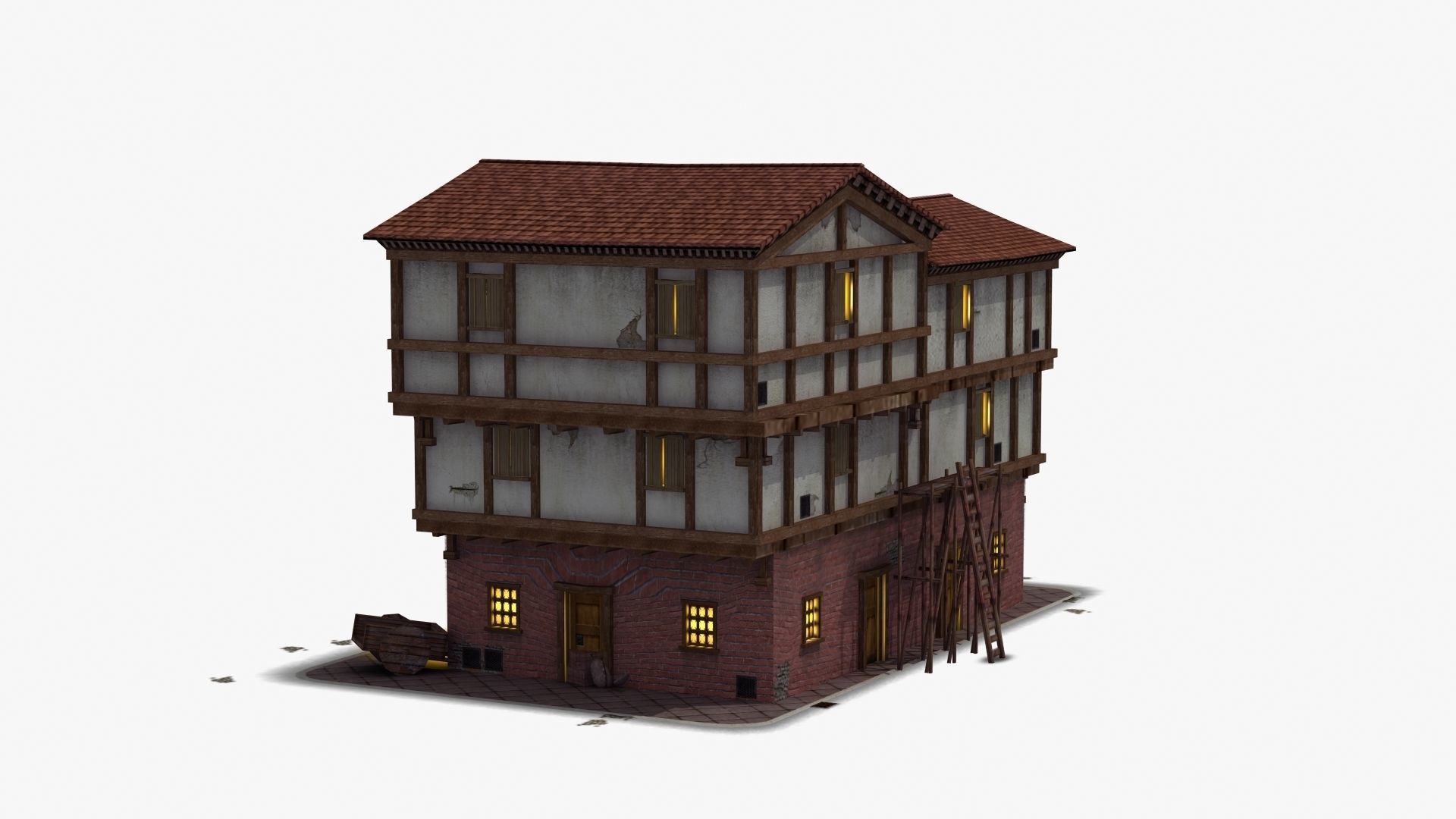 Small Ancient Apartment Low-poly 3D model_33