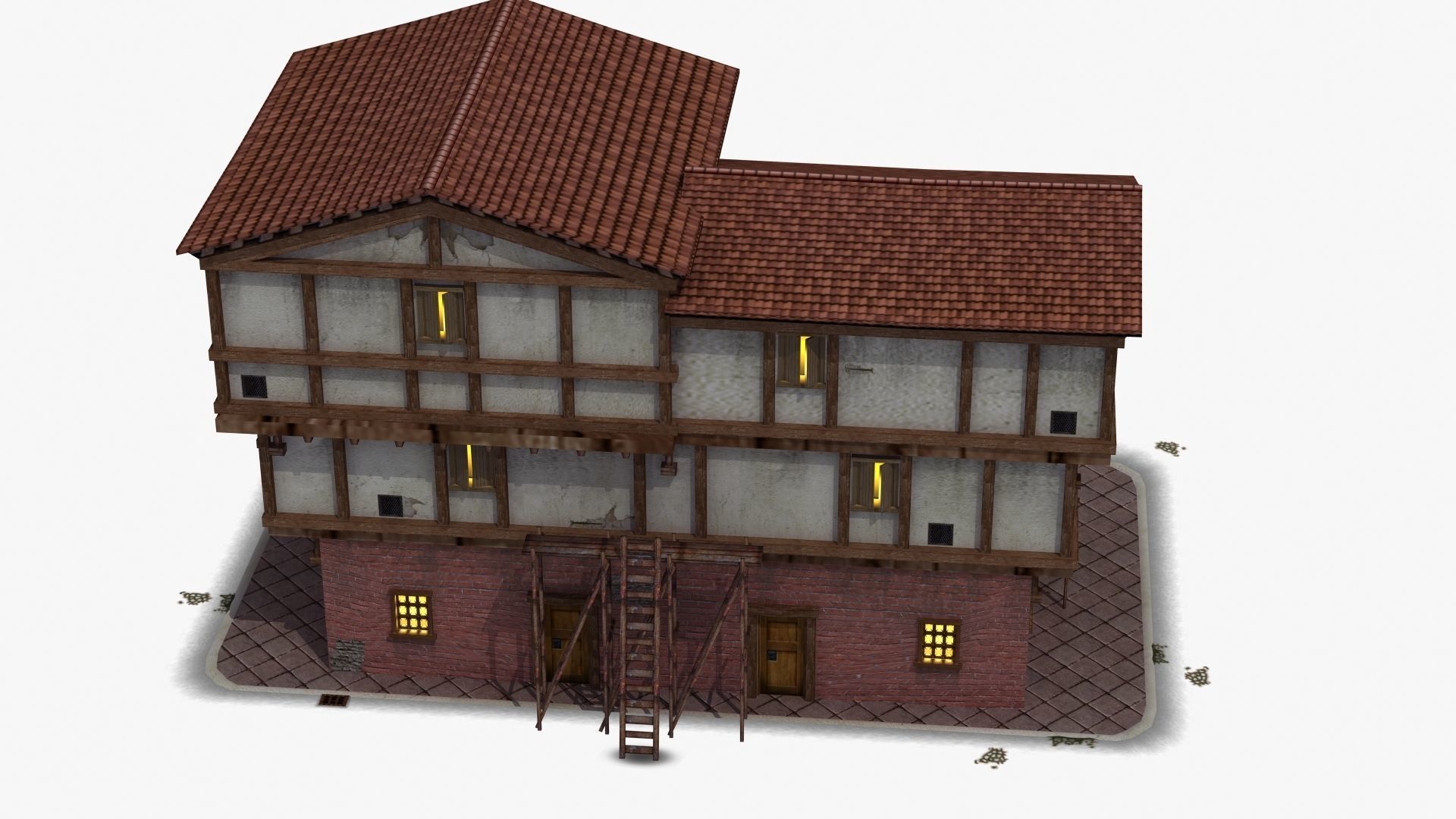 Small Ancient Apartment Low-poly 3D model_31
