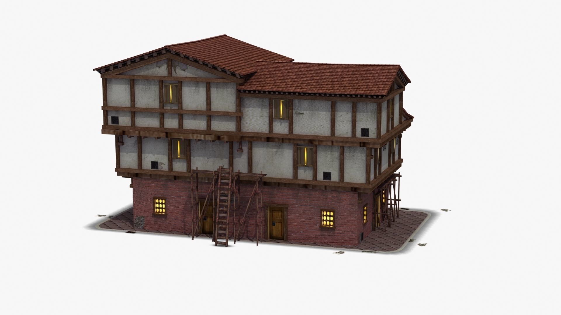 Small Ancient Apartment Low-poly 3D model_24