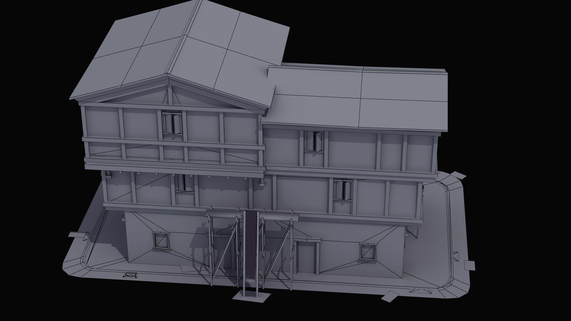 Small Ancient Apartment Low-poly 3D model_55