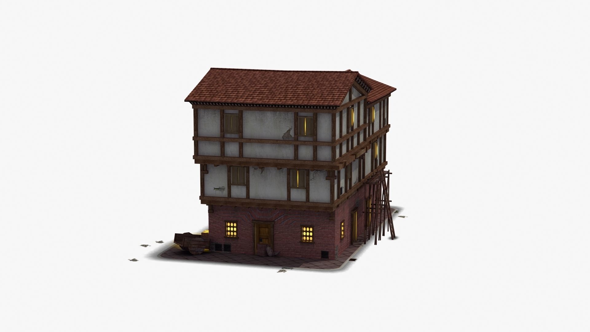 Small Ancient Apartment Low-poly 3D model_23
