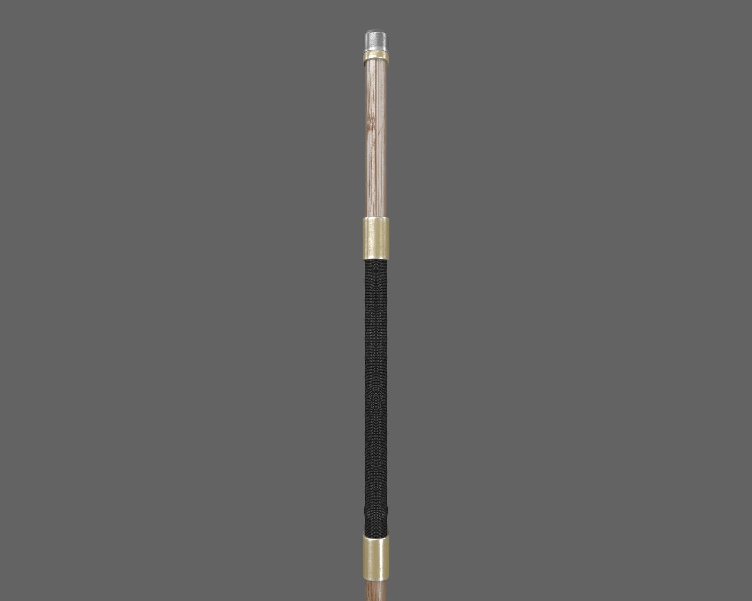 Ancient Japanese Naginata Low-poly 3D model_14