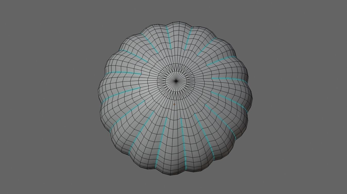 Red Balloon Checkered - Balao Vermelho Quadriculado Low-poly 3D model_16