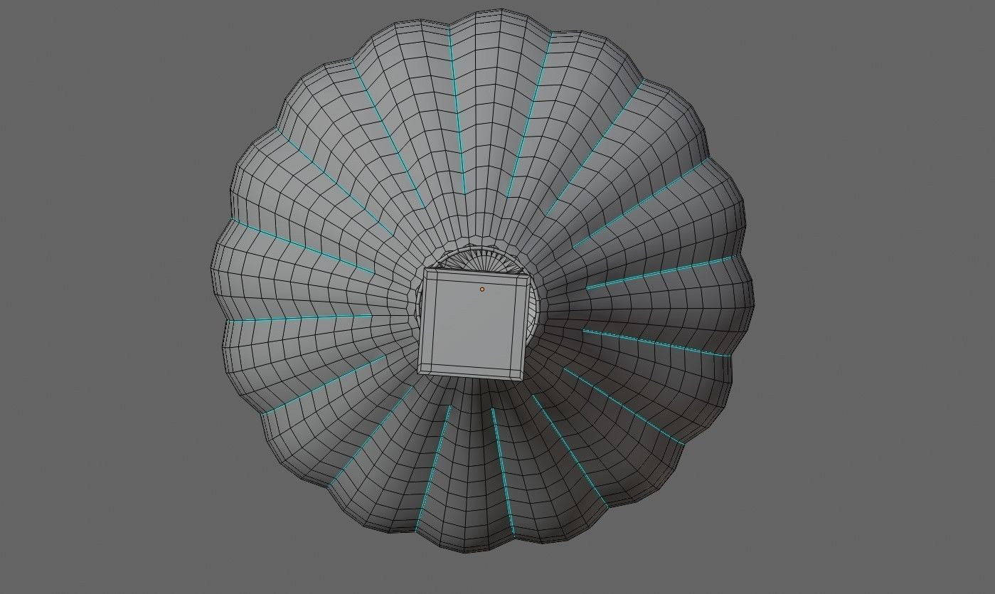 Red Balloon Checkered - Balao Vermelho Quadriculado Low-poly 3D model_14