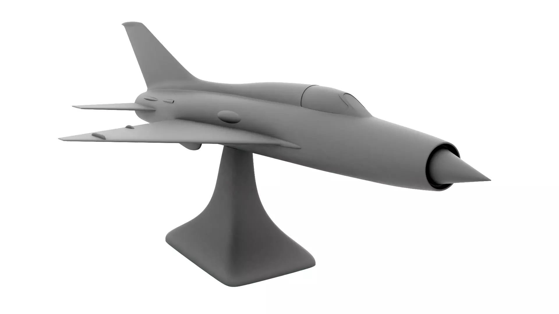 MiG-21 fighter jet 3D print model_0