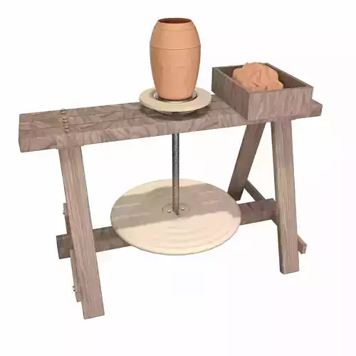 Medieval Pottery Wheel - Comlek - Wooden Clay Machine