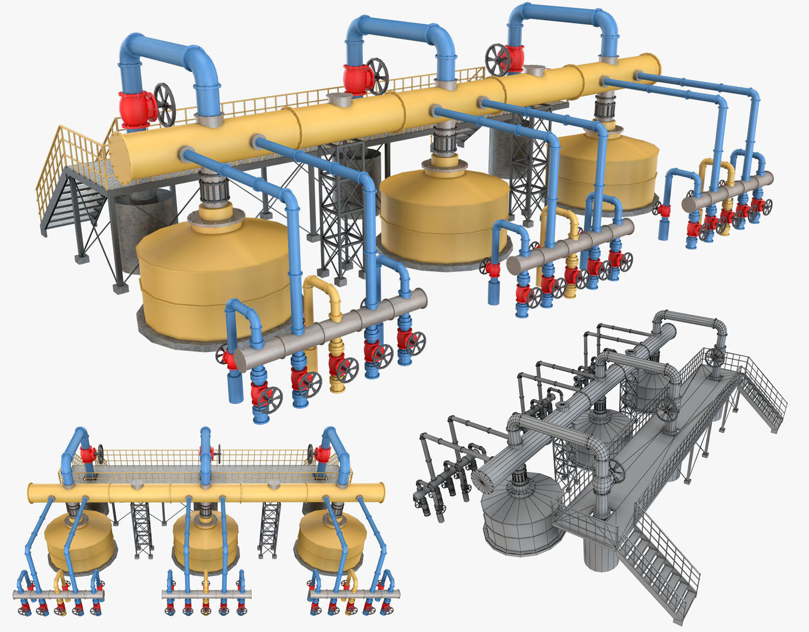 Piping System 4 3D model_2