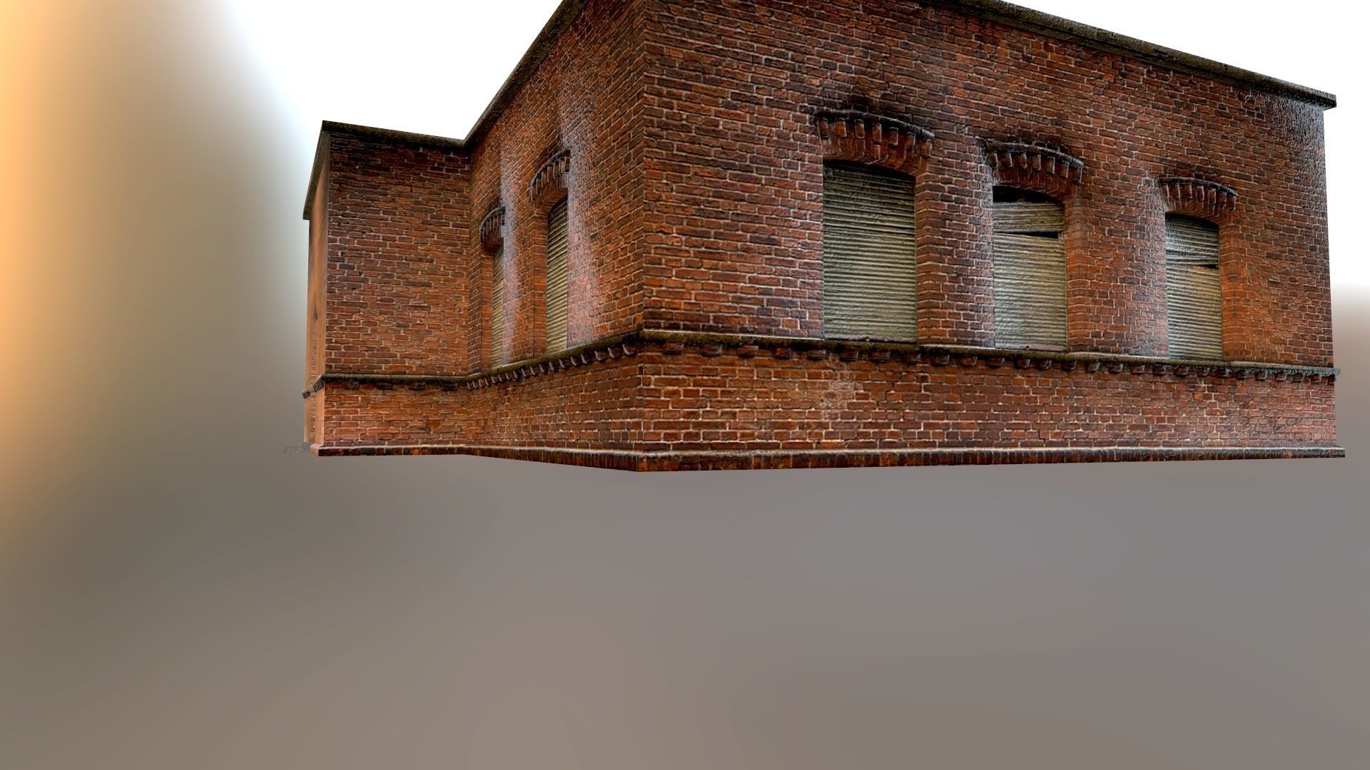 Old building Low-poly 3D model_4
