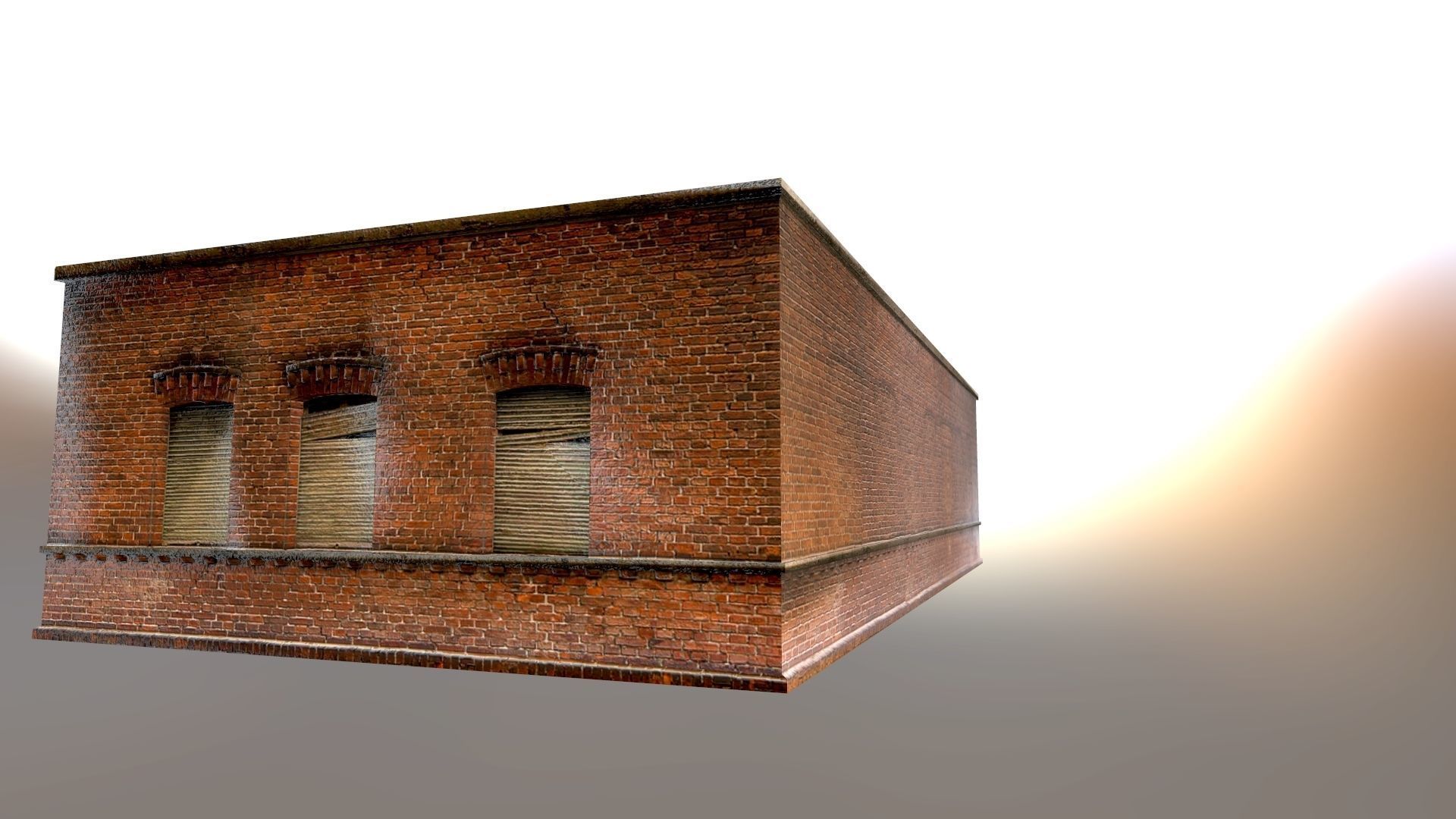 Old building Low-poly 3D model_5