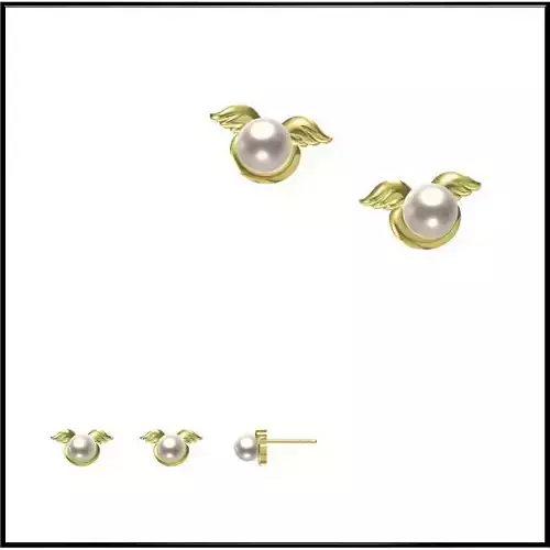 JCD Format Excellent pearl earrings jewellery files for sale 