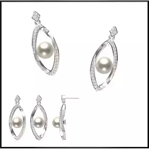 JCD Format Excellent pearl earrings jewellery design course