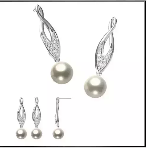 JCD Format Excellent pearl earrings jcd jewelry design