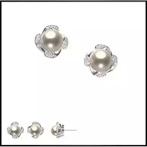 JCD Format Excellent pearl earrings jcd