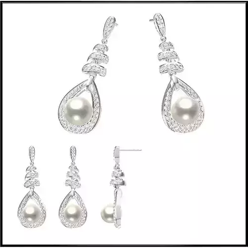 JCD Format Excellent pearl earrings esign price
