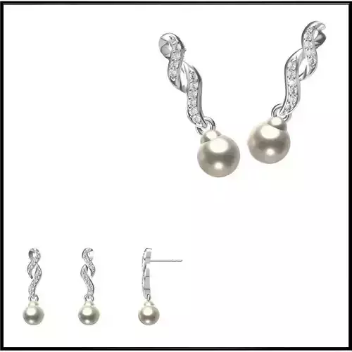 JCD Format Elegant gold pearl earrings jewelry jcd programs