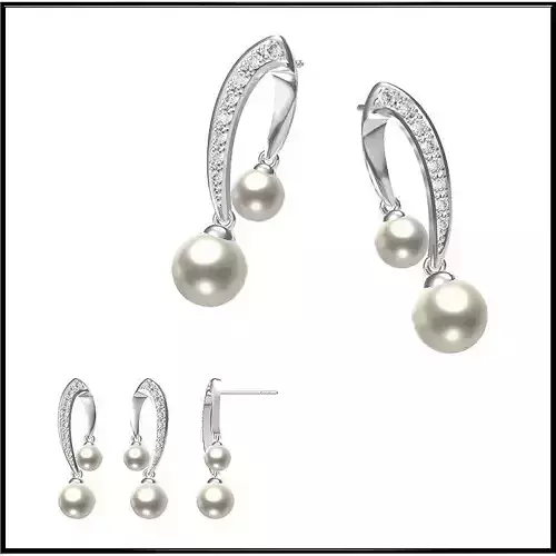 JCD Format Elegant gold pearl earrings jewelry jcd institute
