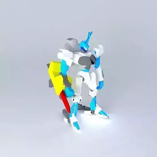 byakuen robot Free 3D model