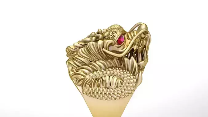 Dragon Ring lucky  Dragon chinese for best men  3D print model 3D print model