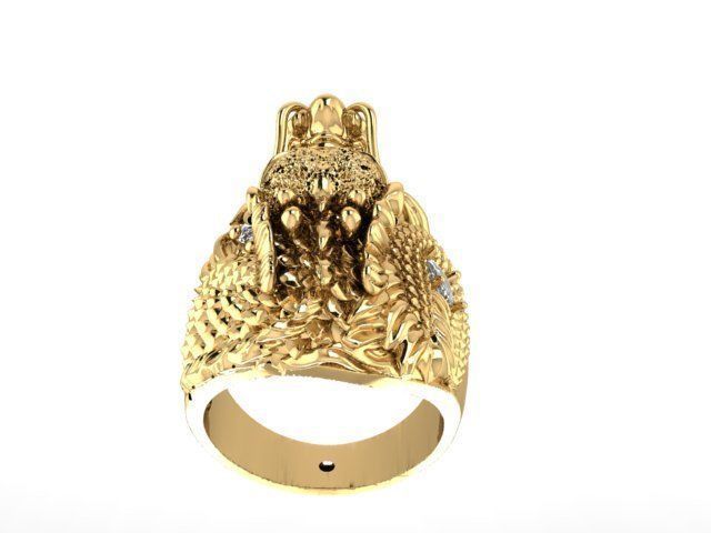 Dragon Ring lucky  Dragon chinese for best men  3D print model 3D print model_7
