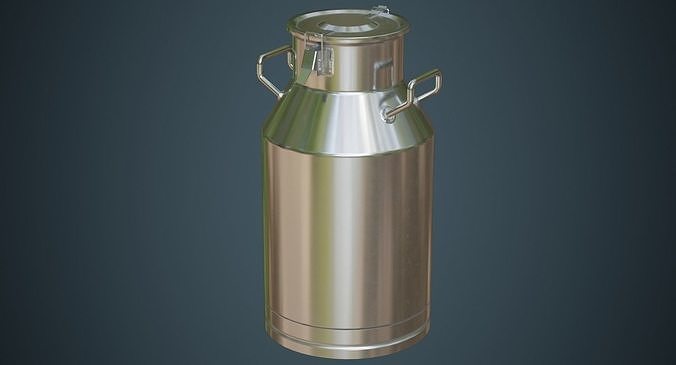 Milk Can 1A Low-poly 3D model