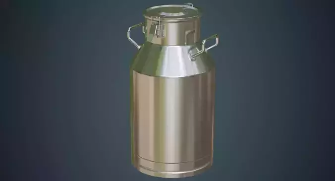 Milk Can 1A Low-poly 3D model