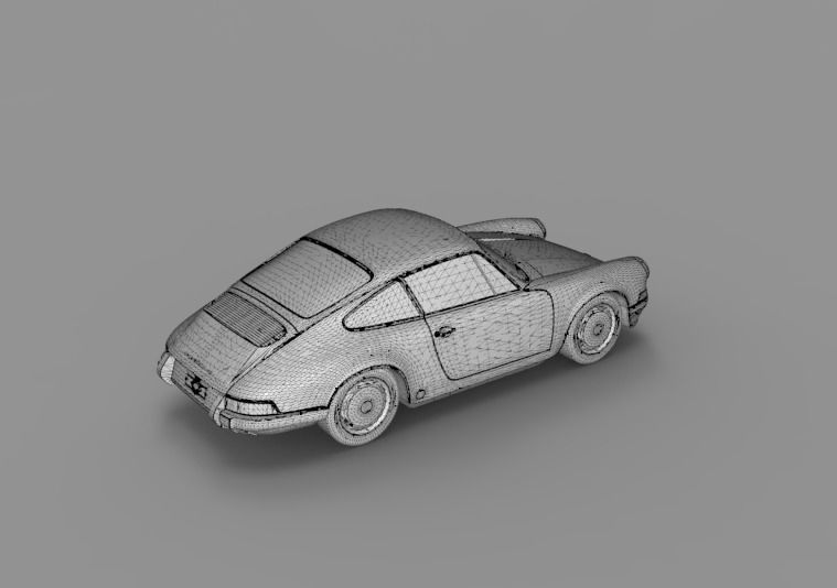 1964 Porsche 911 3D model_24