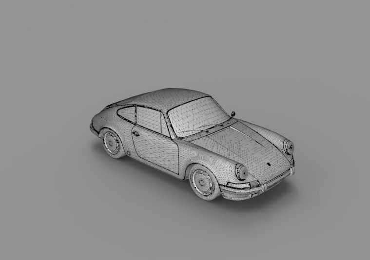 1964 Porsche 911 3D model_7