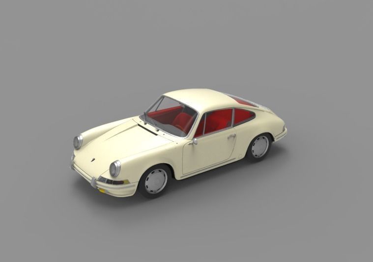 1964 Porsche 911 3D model_2