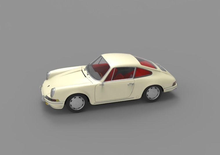 1964 Porsche 911 3D model_4