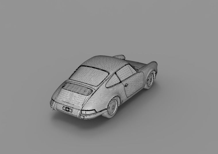 1964 Porsche 911 3D model_21