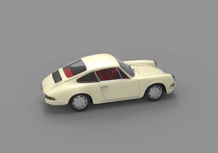 1964 Porsche 911 3D model_10