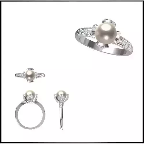 JCD Format Vintage style pearl ring jewelry jcd programs
