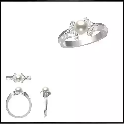 JCD Format Vintage style pearl ring jewelry files for sale