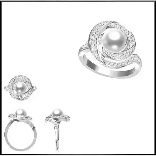 JCD Format Solid gold pearl ring jewellery design course