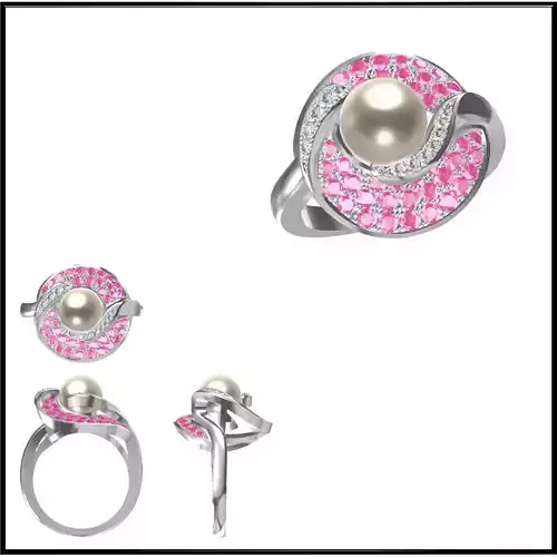 JDC Solid gold pearl ring jewellery design