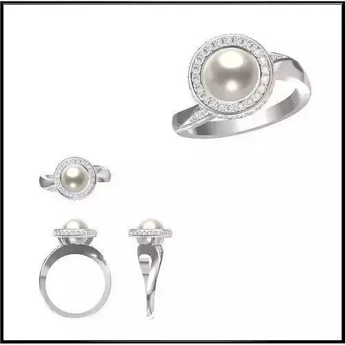 JCD Format Solid gold pearl ring jewelers file set