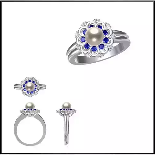 JCD Format Solid gold pearl ring jcd jewellery design course