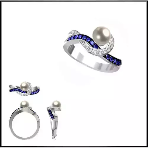JCD Format Solid gold pearl ring for sale jewelry files