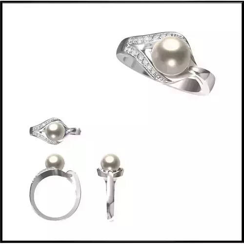 JCD Format Simple pearl ring jewelry jcd