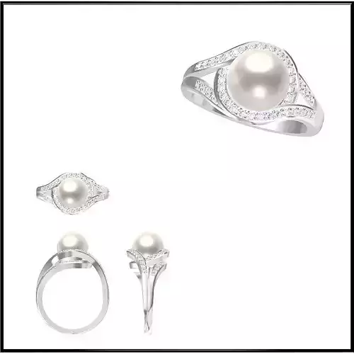 JCD Format Simple pearl ring jewelry design