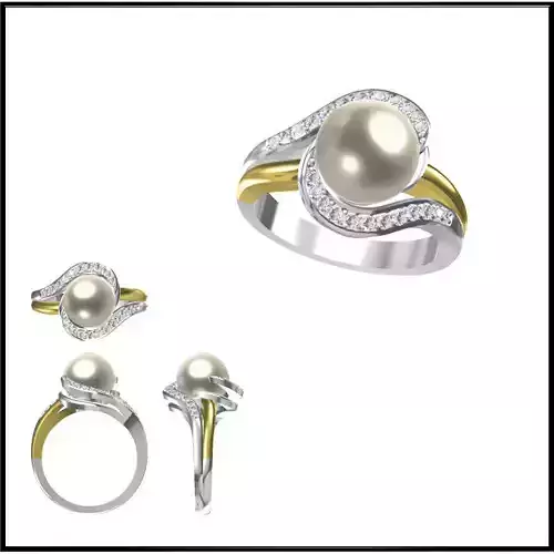 JCD Format Simple pearl ring jewelry