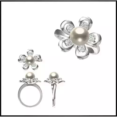 JCD Format Simple pearl ring jewellery files for sale download