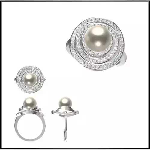 JCD Format Simple pearl ring jcd pearl ring design