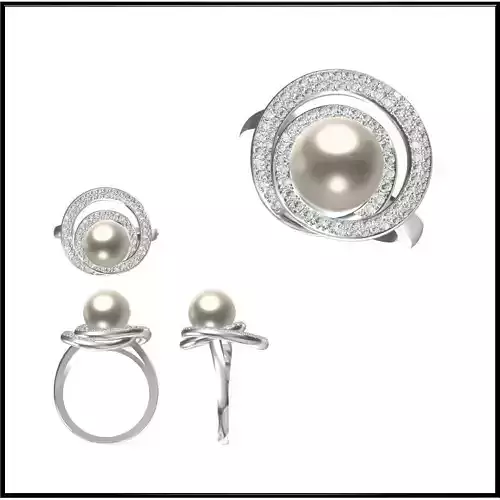 JCD Format Simple pearl ring jcd pearl ring