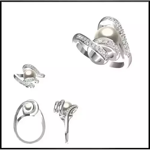 JCD Format Simple pearl ring jcd jewelry