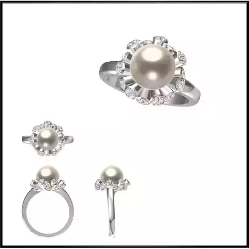 JCD Format Simple pearl ring jcd jewellery design course