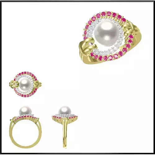 JCD Format Simple pearl ring jcd