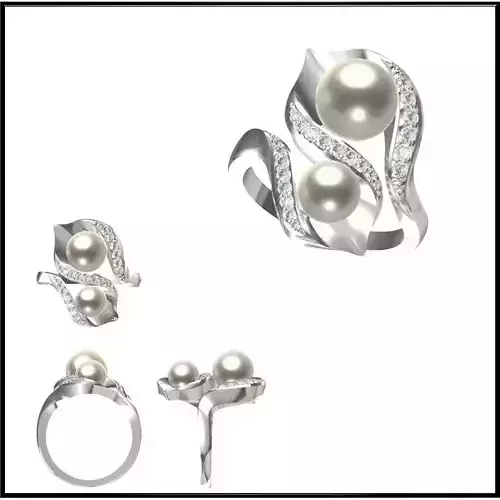 JCD Format Simple pearl ring files jewelry