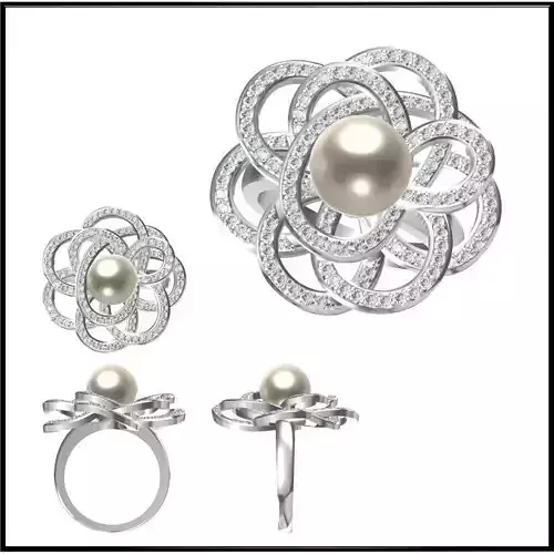 JCD Format Simple pearl ring esign price