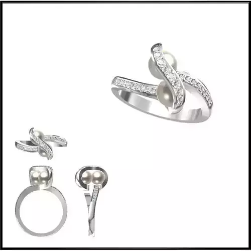 JCD Format Personalized diamond pearl ring files